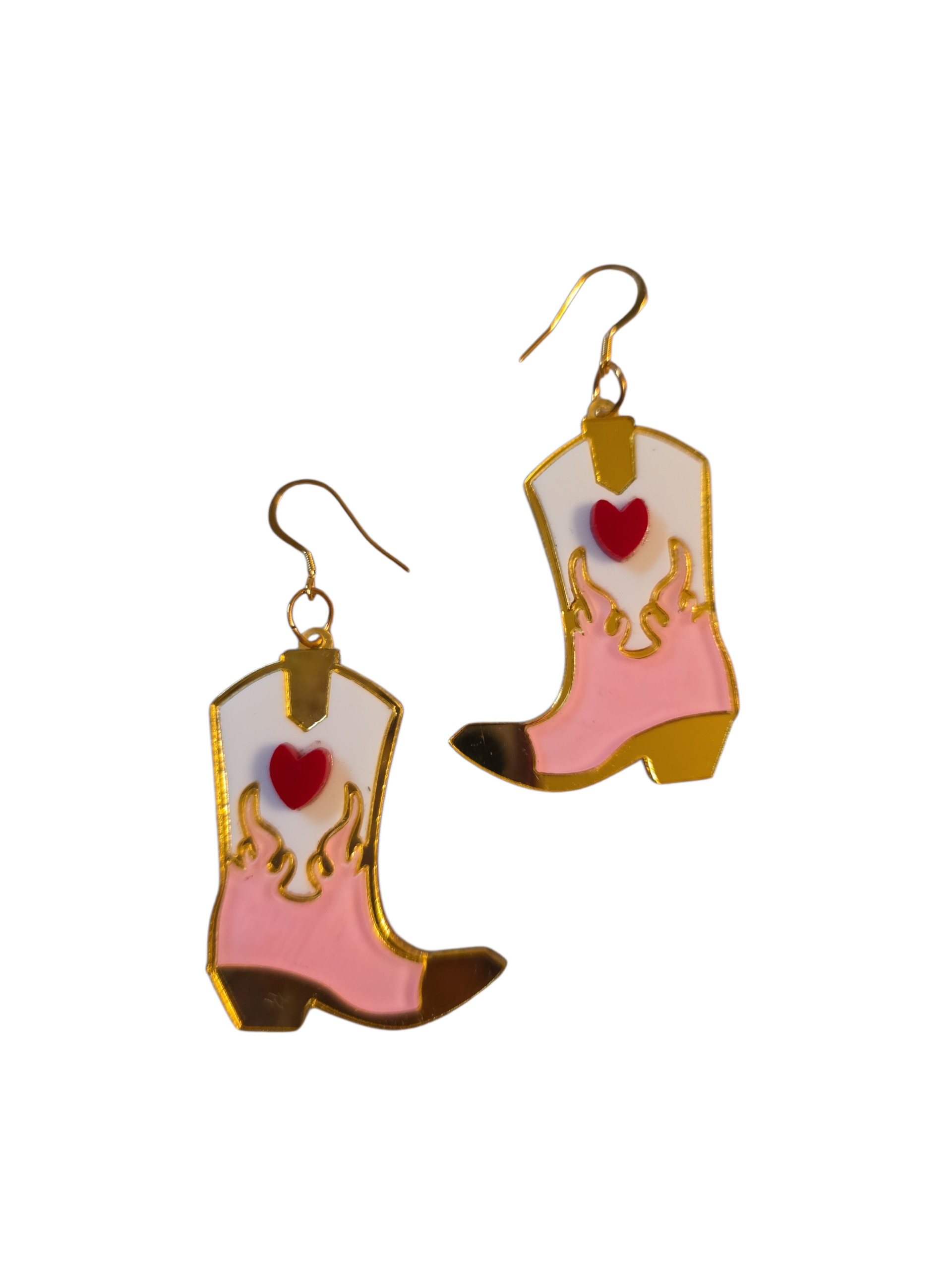 Pink Flame Cowgirl Boots